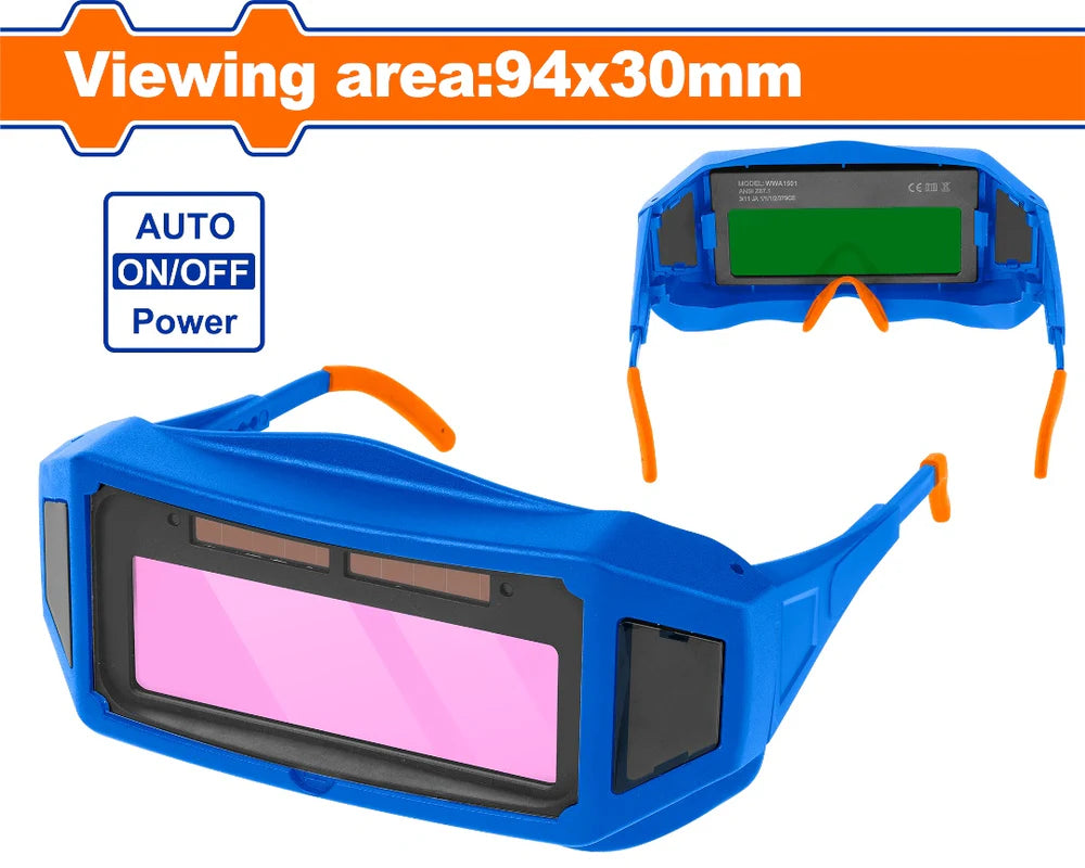 WADFOW Solar Powered Auto Darkening Welding Glasses WWA1501 Wadfow